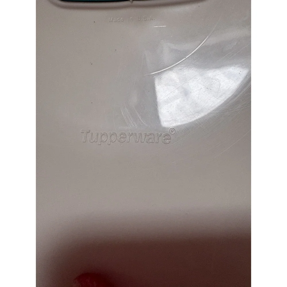 Tupperware Vintage 3-Piece Microwave Steamer Purple, White, And Teal Colors.